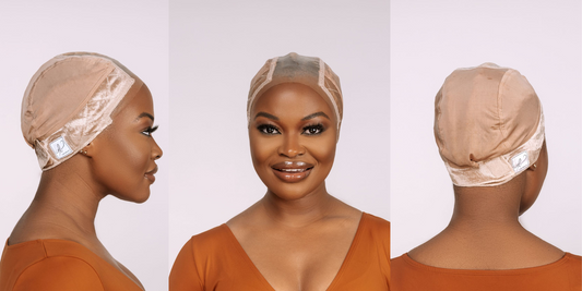 Beige Adjustable Wig Grip Cap with HD Transparent Lace
